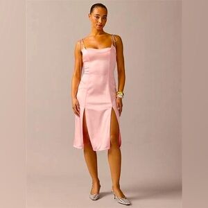 NWT | J. Crew X Anna October Limited Edition Side-Slit Dress in Pink Orchid